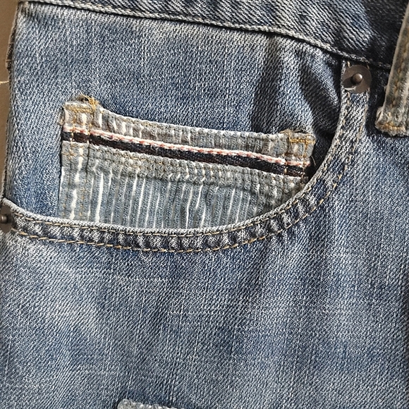 SUN+STONE NWT Retro Patchwork Relaxed Tapered Leg High Rise Jeans - SIZE 20 - Picture 4 of 11